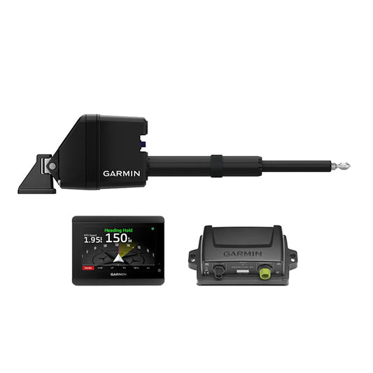 Garmin Reactor 40 Sail Corepack autopilot system with SmartDrive and GHC 50 display for marine navigation and sailing control.