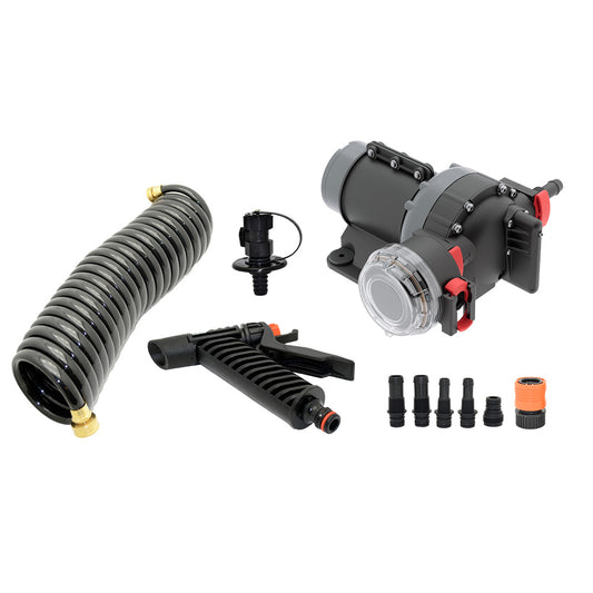 Johnson Pump Aqua Jet II WD pressure washdown pump, 3.5 GPM, 12V, full pump kit, suitable for marine and industrial use