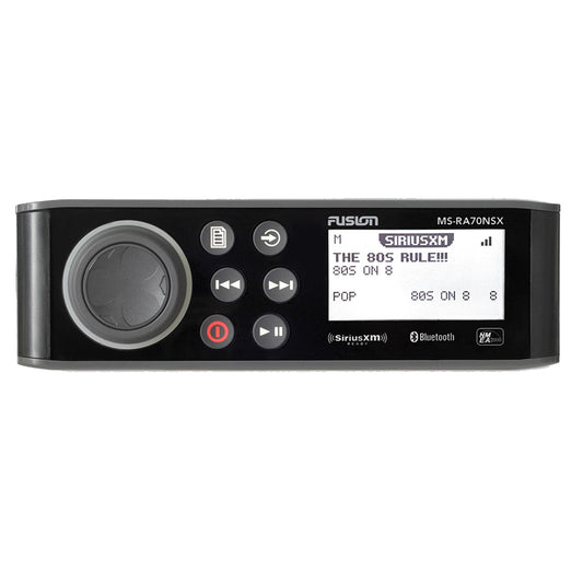 Remanufactured Fusion MS-RA70NSX stereo with AM/FM radio, Bluetooth, SiriusXM, and 2-zone audio display.