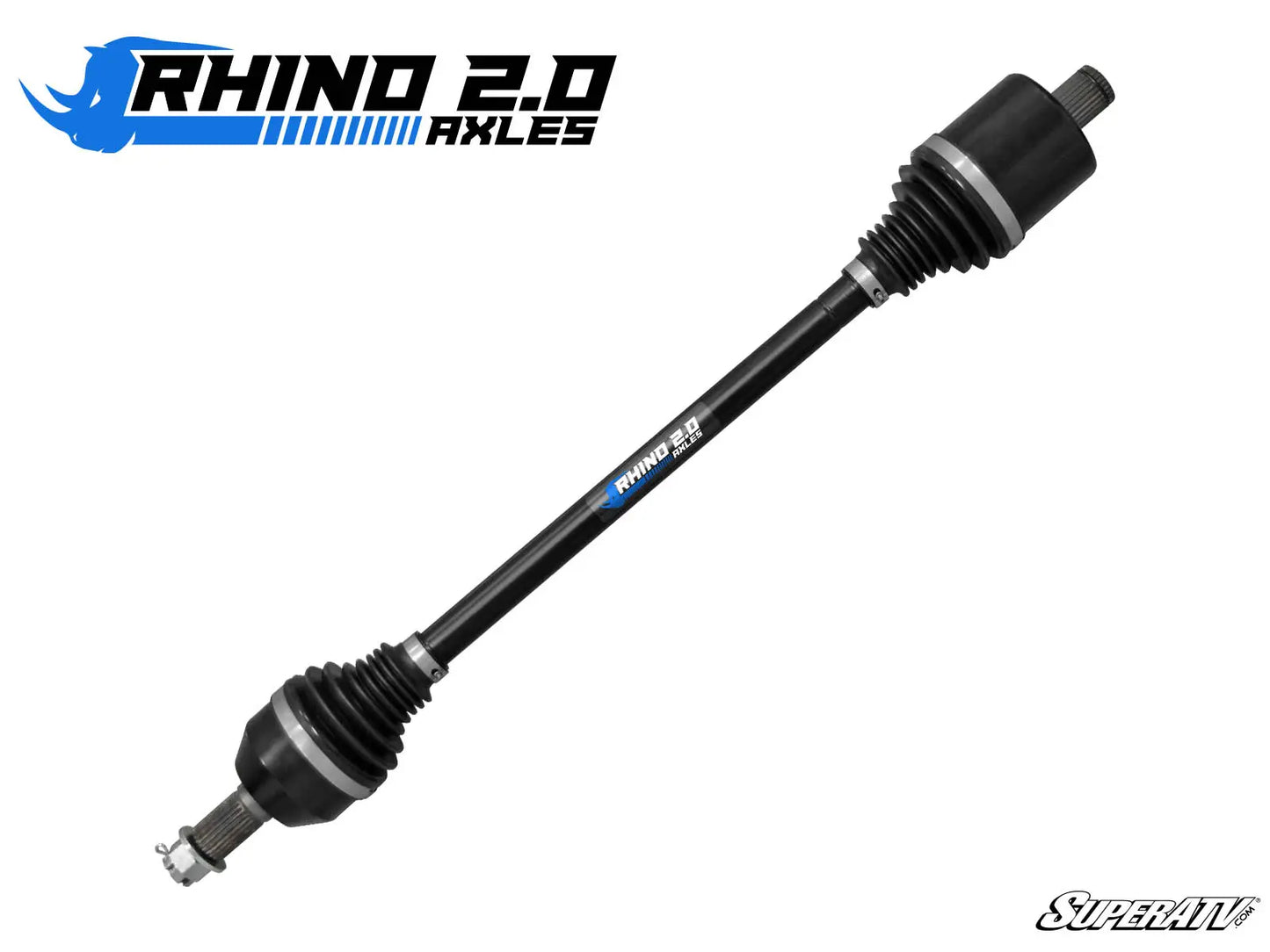 SuperATV Can-Am Defender Stock Length Axles - Rhino 2.0 - Front - HD 8