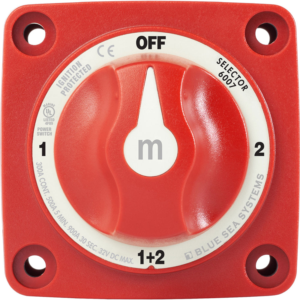 Blue Sea 6007 mSeries Mini Battery Switch Selector Four Position Red 6007