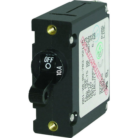 Blue Sea 7204 AC  DC Single Pole Magnetic World Circuit Breaker  10 Amp 7204