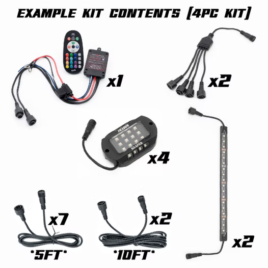 Infinite Offroad (Truck/Jeep) RGB+W Rock Light Kit