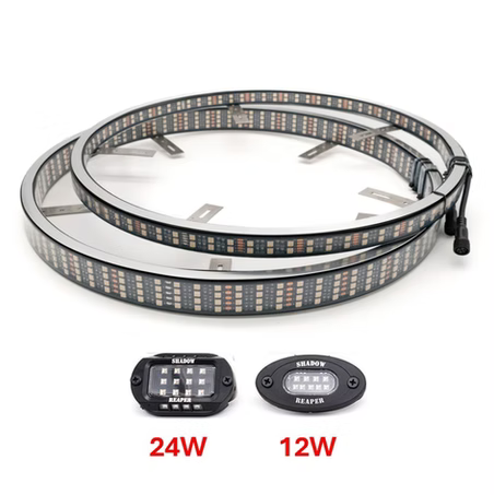 Infinite Offroad (Truck/Jeep) RGB+ 12 Watt Rock Lights & Wheel Ring Bundle