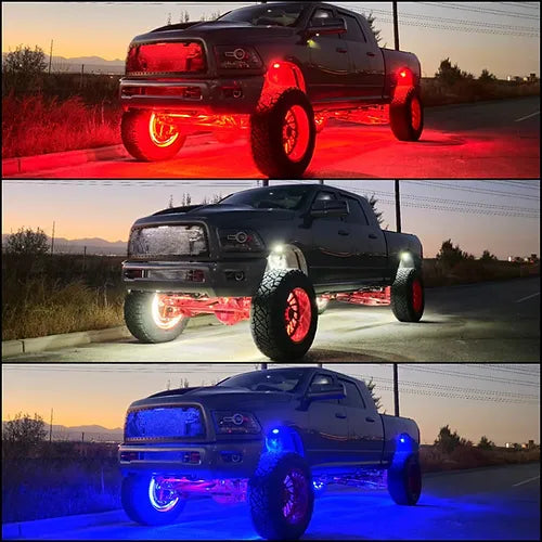Infinite Offroad (Truck/Jeep) RGB+ 12 Watt Rock Lights & Wheel Ring Bundle