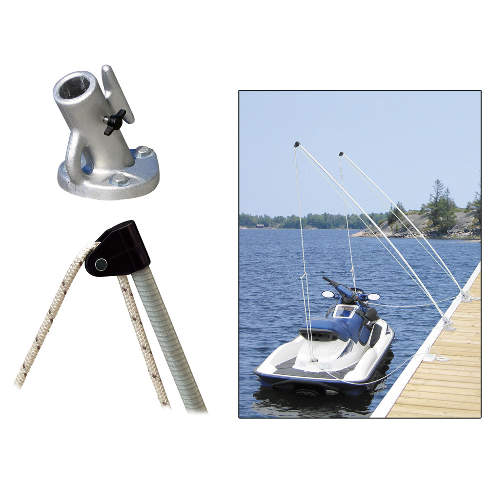 Dock Edge Economy Mooring Whips 2PC 12ft 4000 LBS up to 23 ft DE3120F
