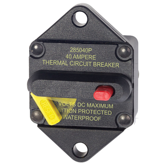 Blue Sea 7082 40 Amp Circuit Breaker Panel Mount 285 Series 7082