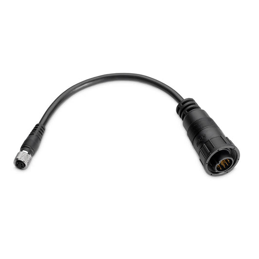 Minn Kota MKR-US2-13 Universal Sonar 2 Adapter Cable for Humminbird ONIX Fishfinder, trolling motor accessory, black cable with connectors.