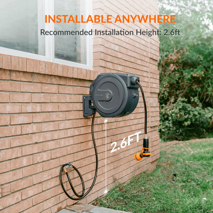 Giraffe Tools Retractable Garden Hose Reel-1/2in 100ft