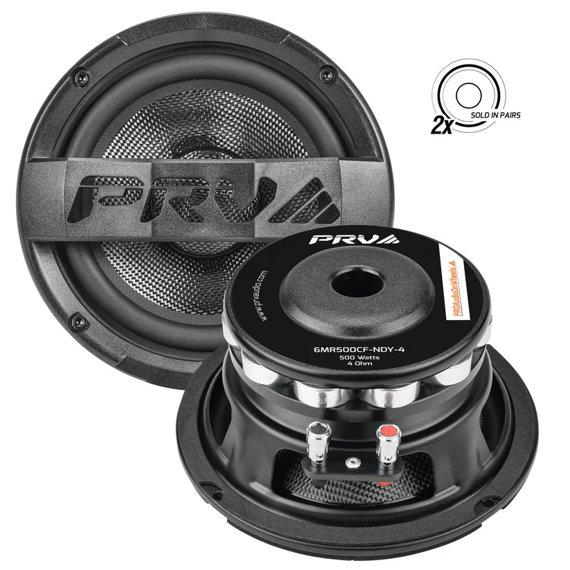 PRV Audio - 6.5" Carbon Fiber Neodymium Midrange Loudspeaker (Pair)