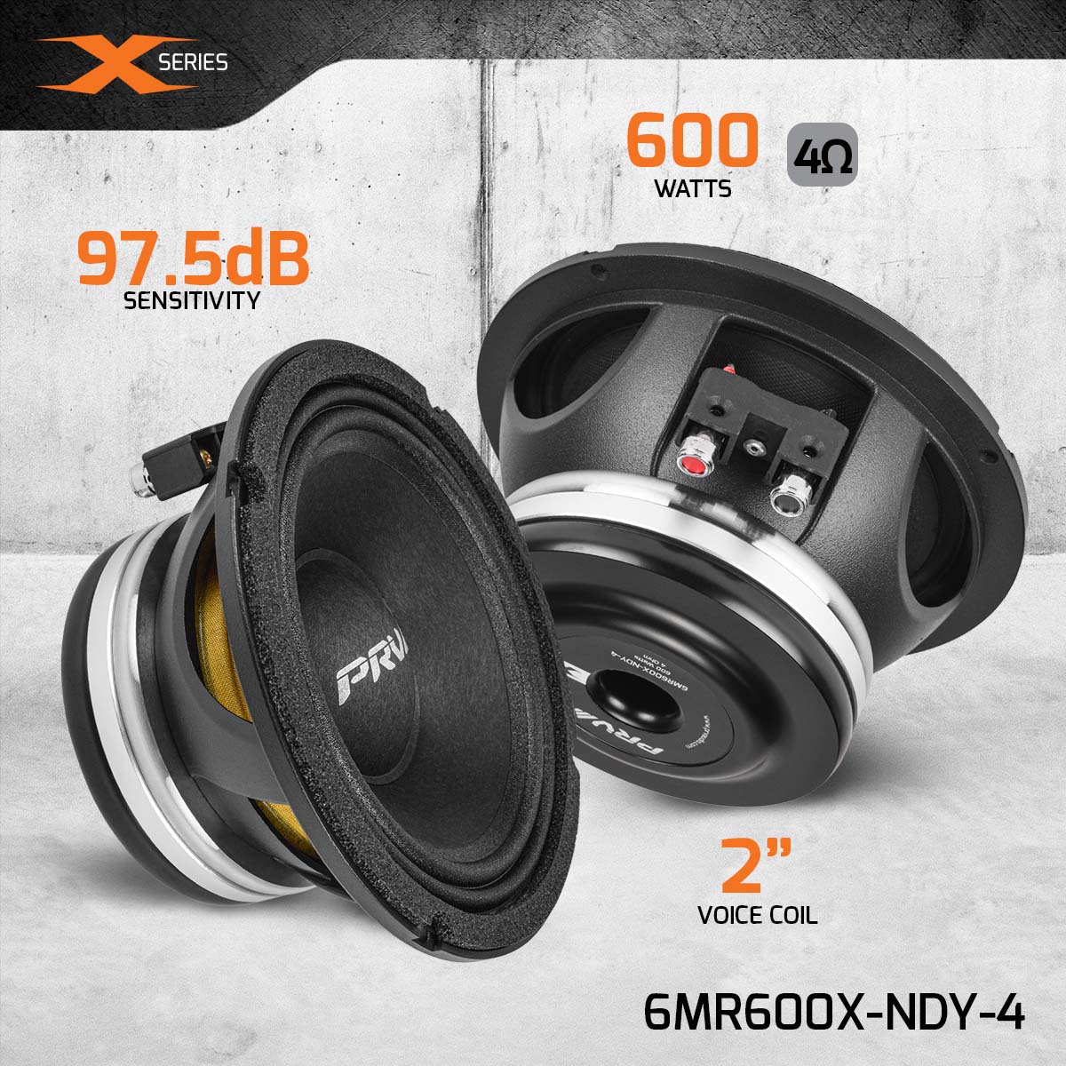 PRV Audio - Moto Series 6.5" "Slim" Carbon Fiber Neodymium Midrange (Each)