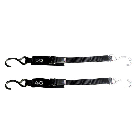 Rod Saver Stainless Steel Quick Release Transom TieDown  1 x 2  Pair SS1QRTD2