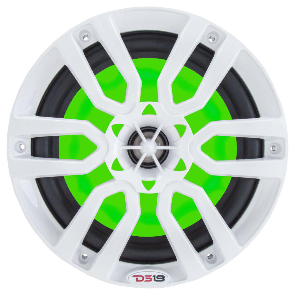 DS18 HYDRO 65 2Way Marine Speakers wRGB LED Lights 300W  White NXL6