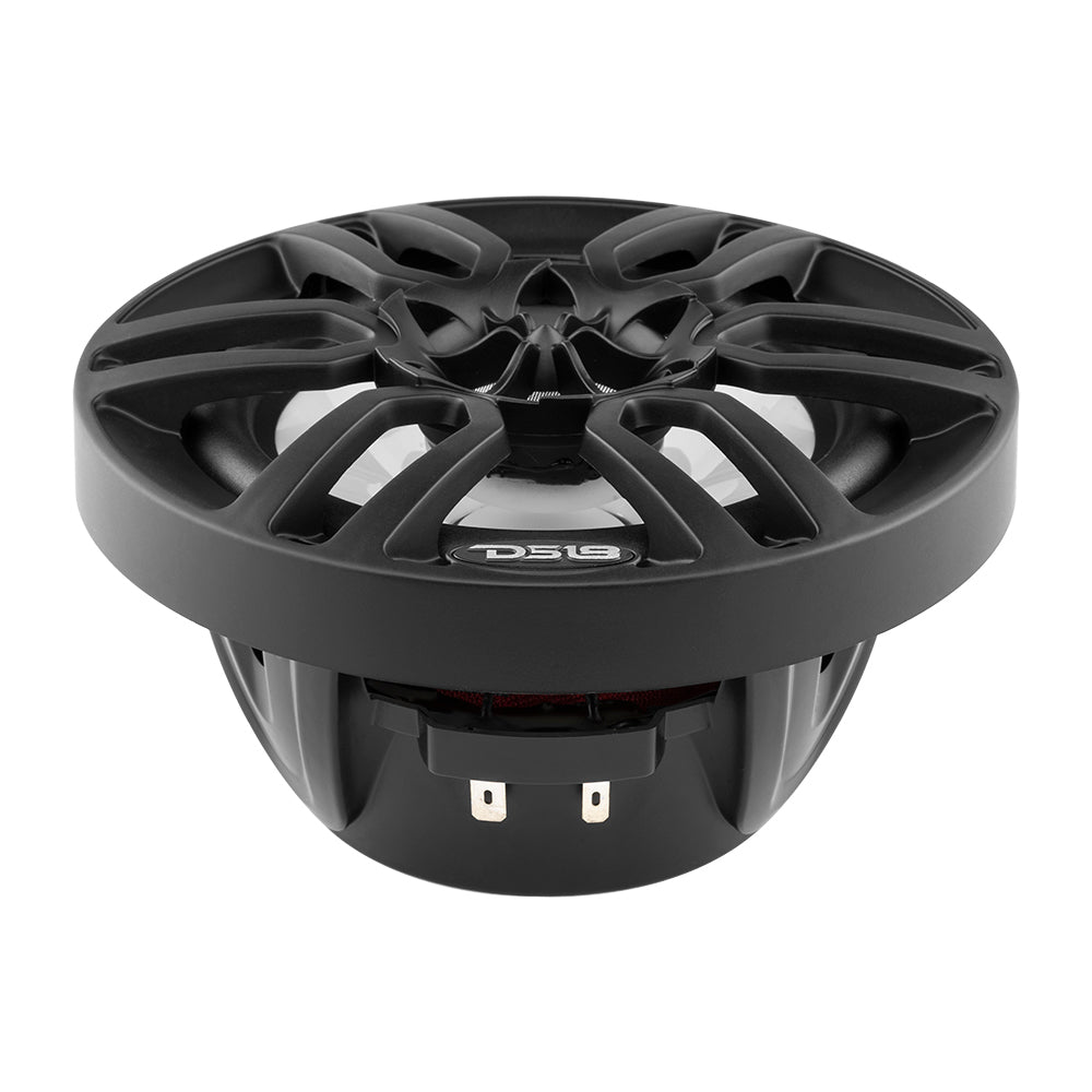 DS18 HYDRO 65 2Way Marine Speakers wRBG LED Lights 300W  Matte Black NXL6BK