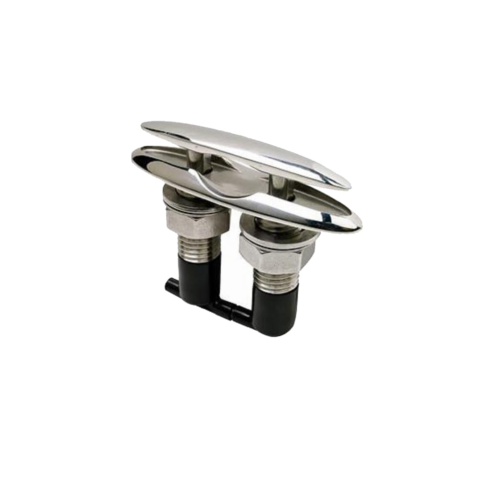Attwood Marine 6-inch stainless steel Neat Cleat for boat docking and securing lines, durable marine hardware.