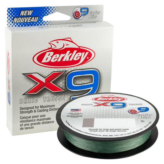 Berkley X9B3301522 x9 Braid 328yd 220M  LowVis Green 1486825