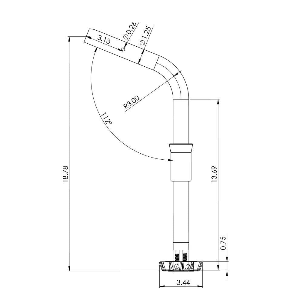 TACO ShadeFin Fixed Rod Holder Mount T1030005