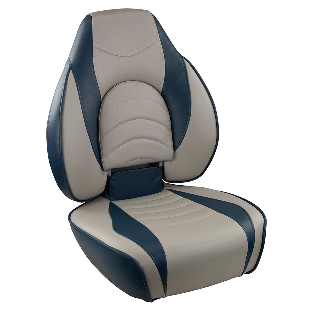 Springfield Fish Pro High Back Folding Seat  BlueGrey 10416311