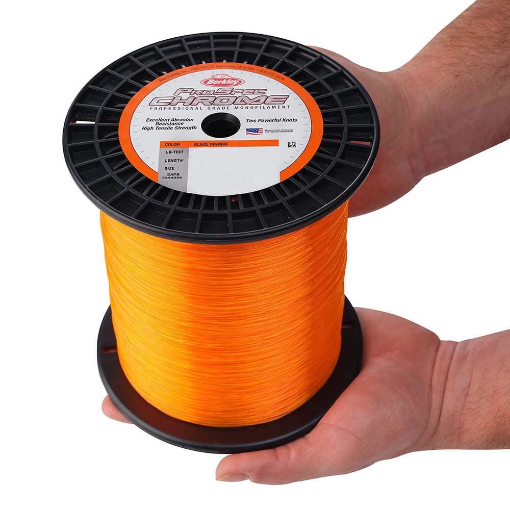 Berkley ProSpec Chrome Blaze Orange Monofilament  100 lb  2850 yds  PSC5B10080 1544015