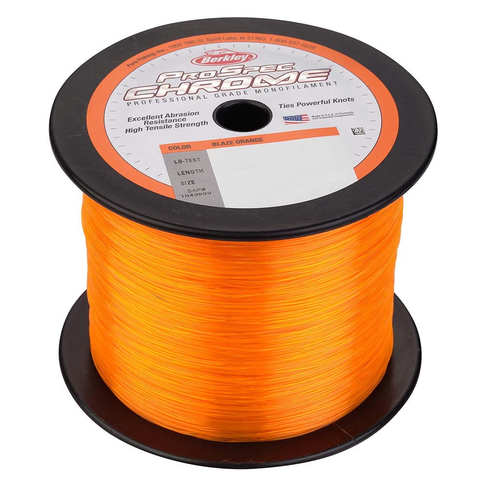 Berkley ProSpec Chrome Blaze Orange Monofilament  25 lb  1000 yds  PSC1B2580 1543997