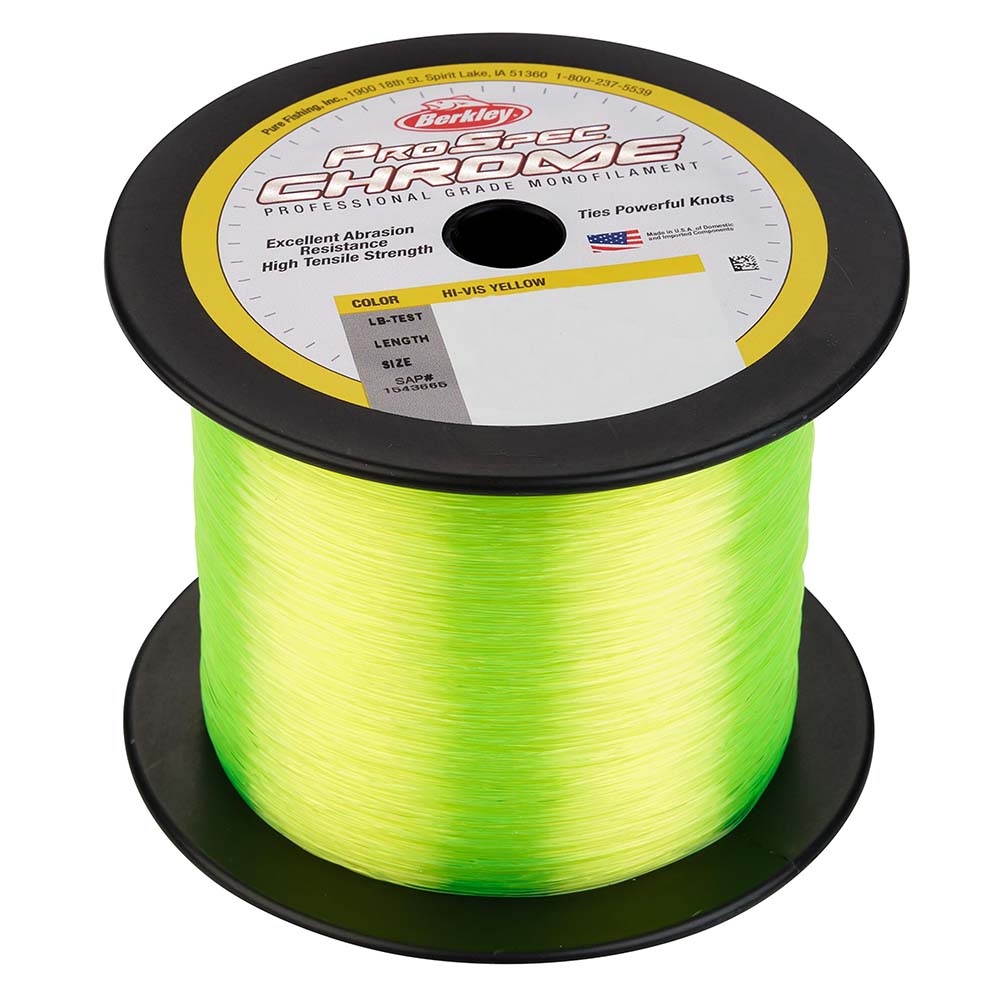 Berkley ProSpec Chrome HiVis Yellow Monofilament  25 lb  1000 yds  PSC1B25HVY 1543665