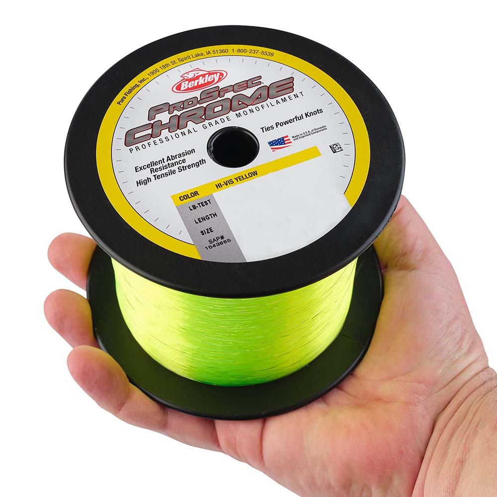 Berkley ProSpec Chrome HiVis Yellow Monofilament  16 lb  1000 yds  PSC1B16HVY 1543663
