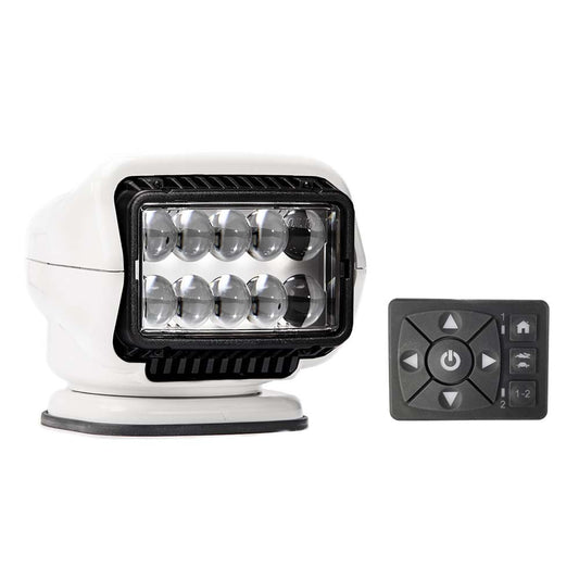 Golight Stryker ST Series Permanent Mount White 12V LED wHard Wired Dash Mount Remote 30204ST
