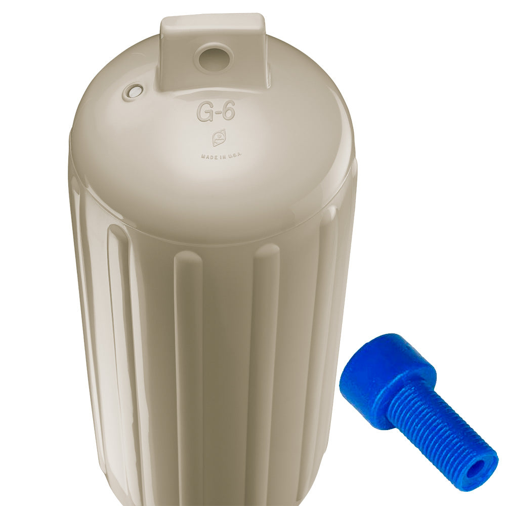Polyform G6 Twin Eye Fender 11 x 30  Sand wAdapter G6 SAND WAIR ADAPTER