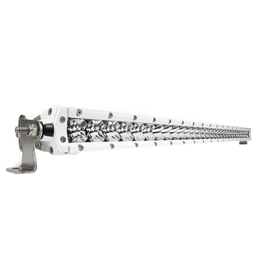 Black Oak Pro Series 30 Single Row 30 LED Light Bar  Combo Optics  White Housing 30CMS5OS