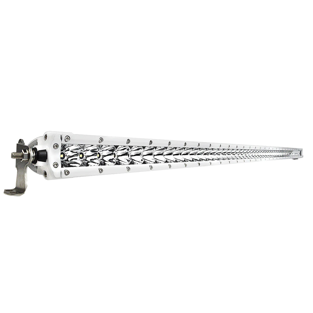 Black Oak Pro Series 30 Single Row 50 LED Light Bar  Combo Optics  White Housing 50CMS5OS