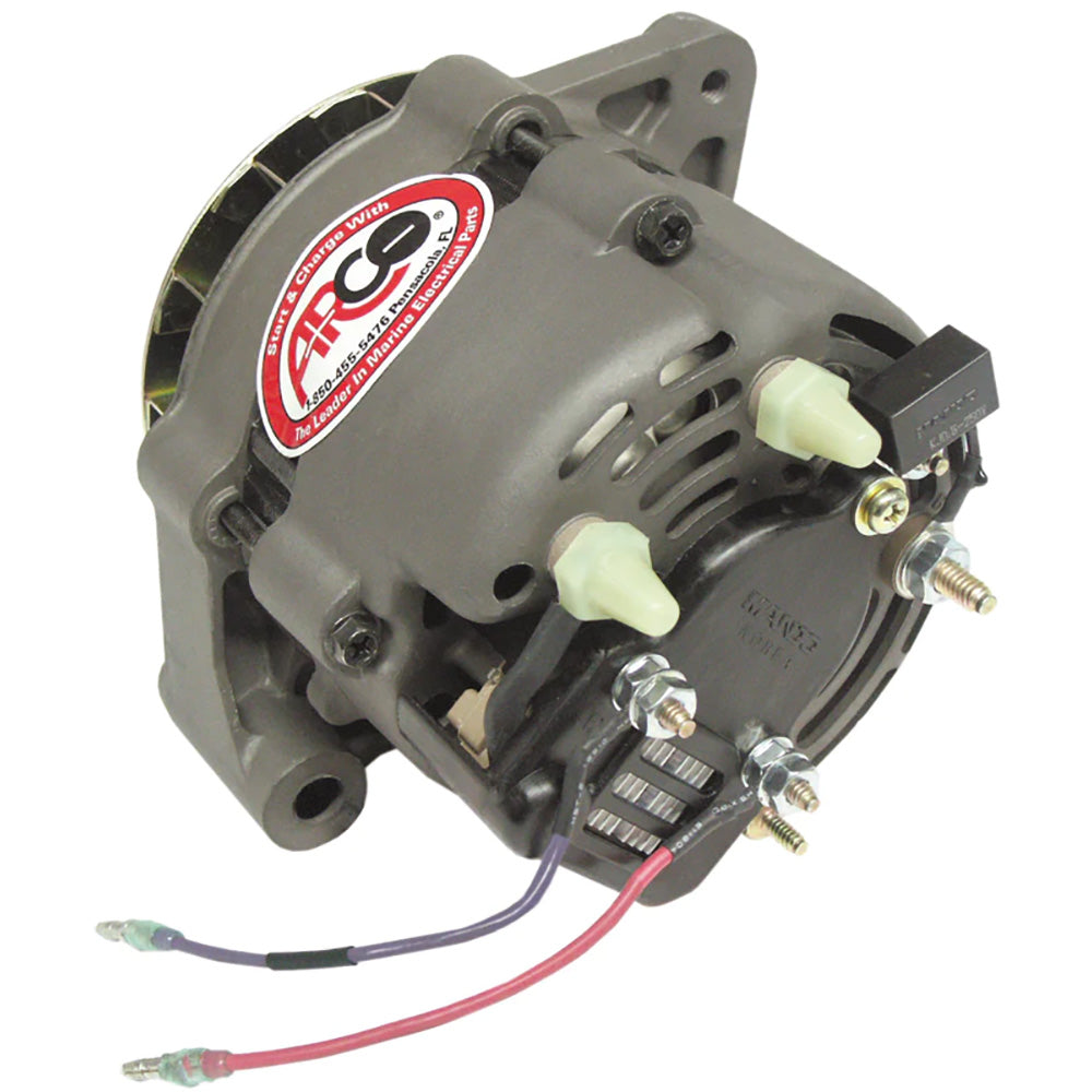 ARCO Marine Premium Replacement Alternator wMultiGroove Pulley  12V 55A 60055