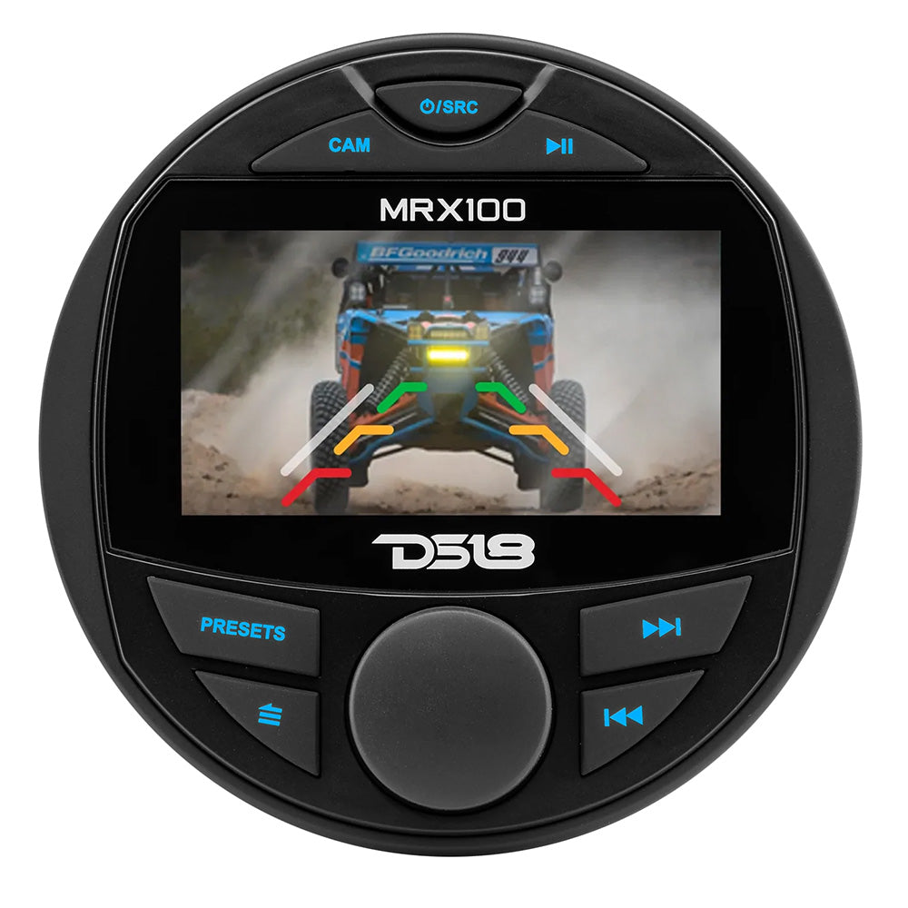 DS18 MRX100 2 Zone Marine Head Unit wTFT LCD Screen  4x50 Watts Max MRX100
