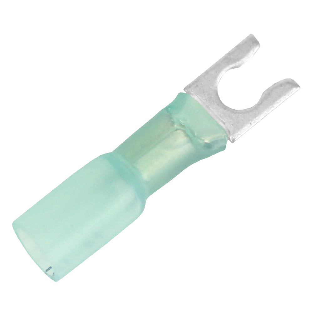 Pacer 1614 AWG Heat Shrink Spade Terminal  10 Stud Size  100 Pack TE1410SLF100
