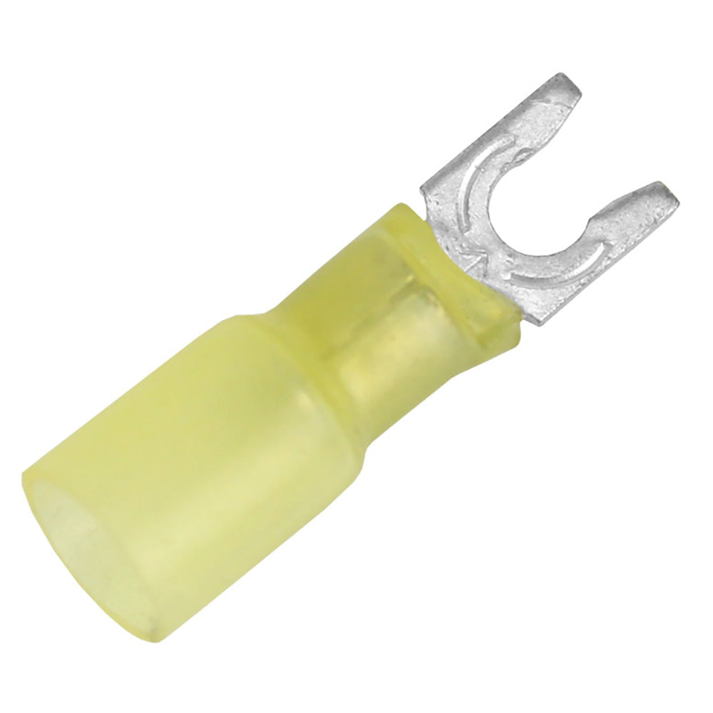 Pacer 1210 AWG Heat Shrink Spade Terminal  8 Stud Size  25 Pack TE108SLF25