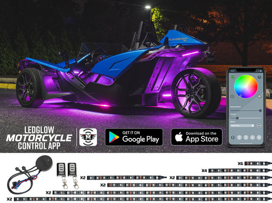 LEDGlow Polaris Slingshot Bluetooth Advanced Million Color LED Lighting Kit with Smartphone Control