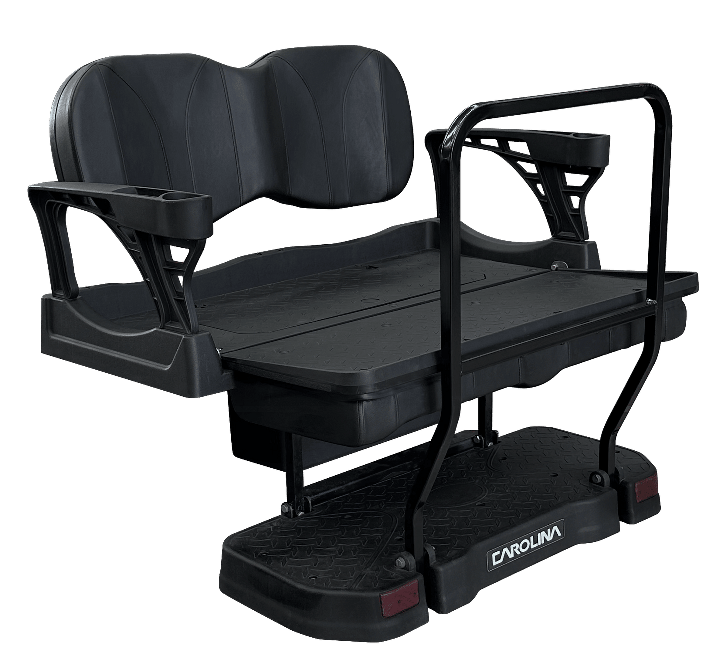 SGC CAROLINA Rear Flip Seat Kit W/Black Cushions (Black) – EZGO TXT