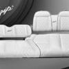 STEELENG KOZIP BNDL-SCDS07-SC0033 – Kozip Aeris Front and Rear Seat Cushion Set – White Base with Black Piping – White Stitching for Club Car DS (2000.5-up)
