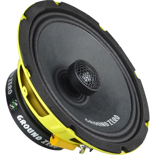 Ground Zero Competition Pro Series 8" 2-Way Coaxial Speaker & 1" Meylar Tweeter