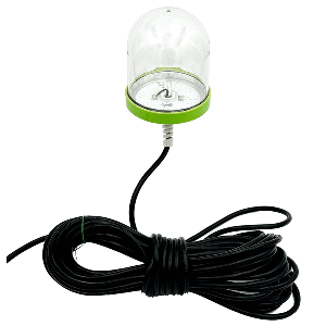 Hydro Glow underwater dock light for boats, showcasing the sleek design and illumination features of the Hydro Glow brand accessory.