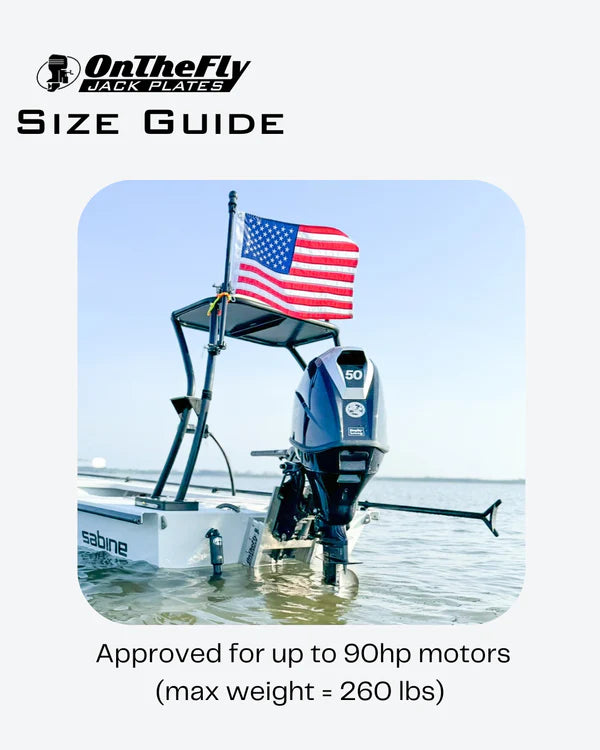 OnTheFly Large Electric Jack Plate (up to to 90hp)