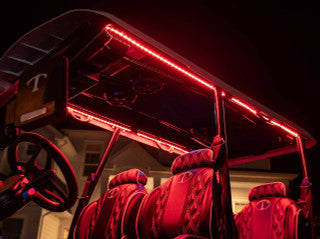 LEDGlow Golf Cart 4pc Canopy Add-On Lighting Kit for Bluetooth Million Color LED 6-Seater Kits