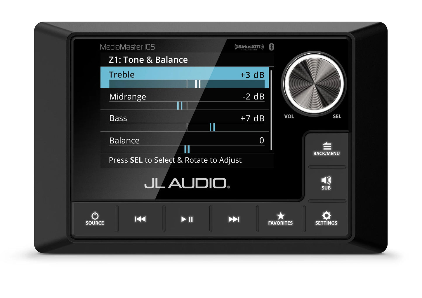 JL Audio -  LCD Display - MM105 Weatherproof Source Unit with Full-Color