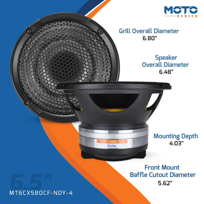 PRV Audio - 6.5" Coaxial Carbon Fiber Speaker (Each)