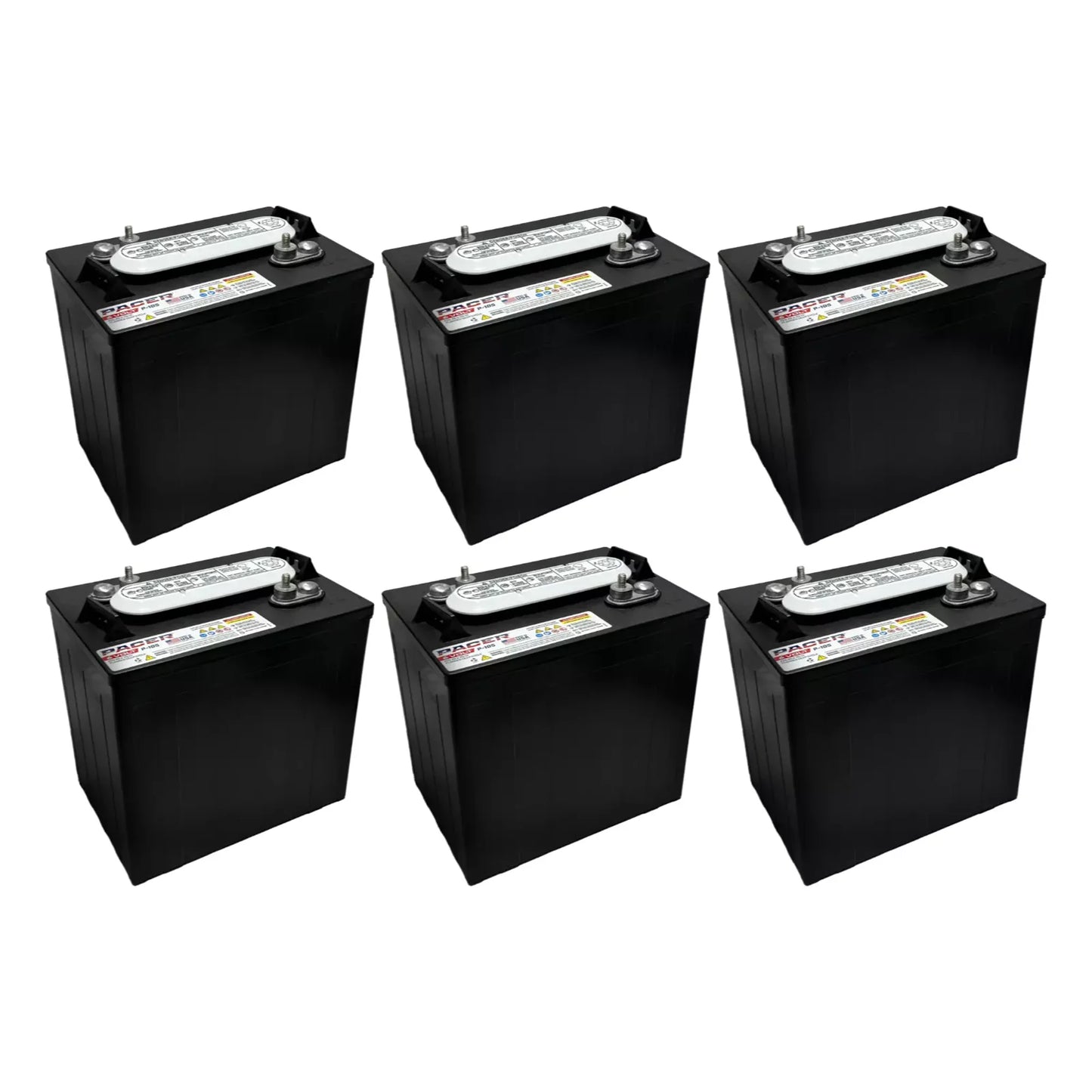 Pacer P-105 6V 220Ah Flooded Lead Acid Deep Cycle Battery (6 Pack - 36V)