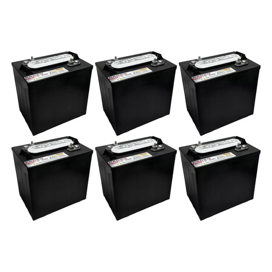 Pacer P-105 6V 220Ah Flooded Lead Acid Deep Cycle Battery (6 Pack - 36V)