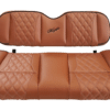 STEELENG KOZIP BNDL-SCDS09-SC0032 – Kozip Aeris Front and Rear Seat Cushion Set – Brown Base with Black Piping – Brown Stitching for Club Car DS (2000.5-up)