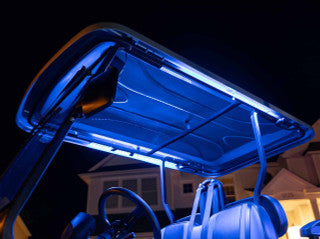 LEDGlow Golf Cart 4pc Canopy & Interior Add-On Lighting Kit for Bluetooth Million Color Expandable LED Kits
