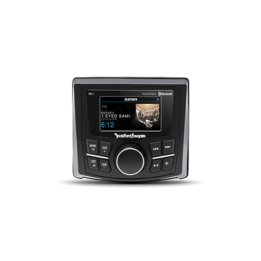 Rockford Fosgate PMX-2 Punch Marine Compact AM/FM/WB Digital Media Receiver 2.7" Display