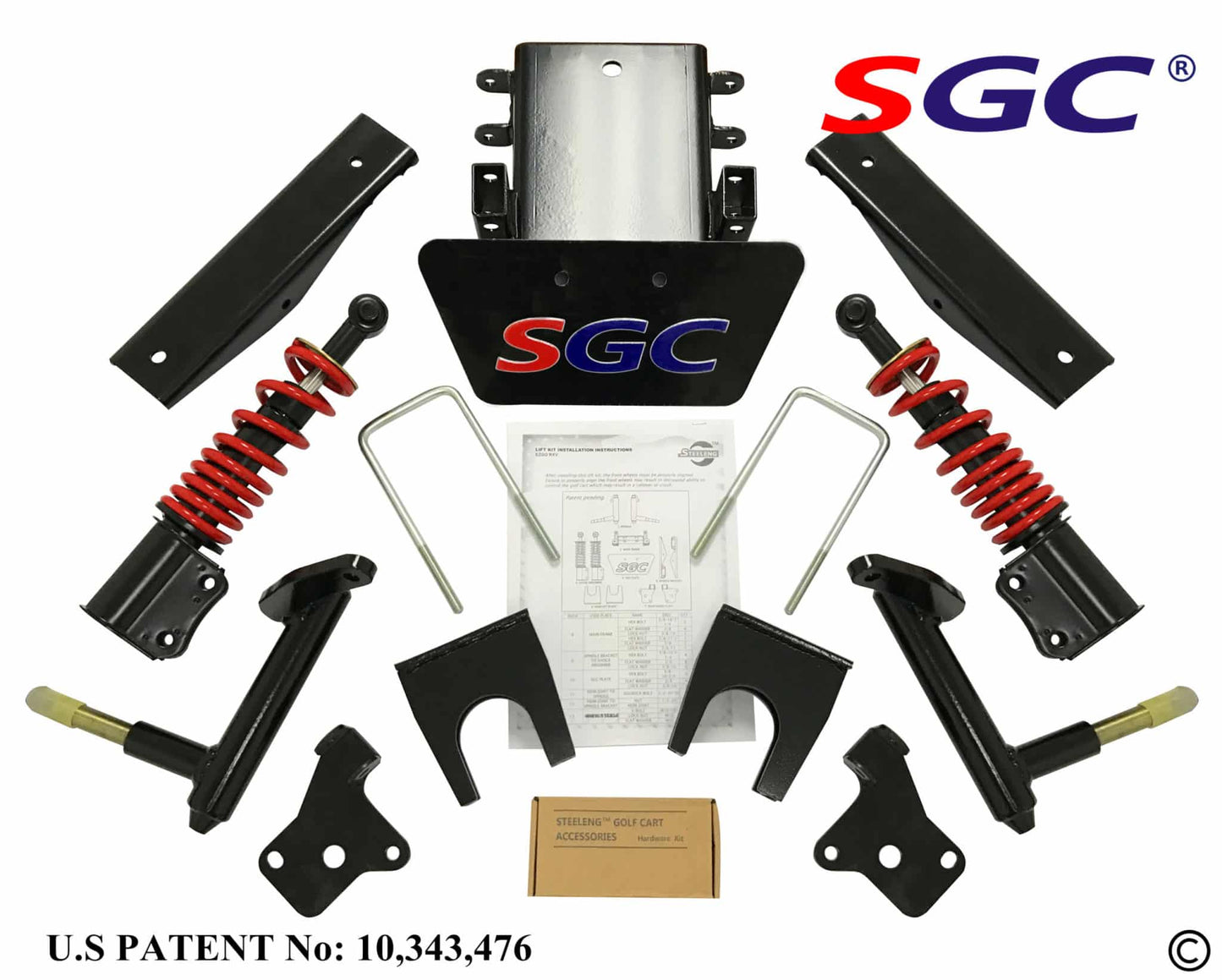 SGC Lift Kit – 6″ Heavy Duty Built-In Coil-Over Shock A-Arm for EZGO RXV