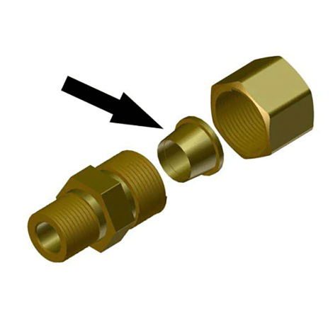 Power-Pole Tubing 5/16" Ferrule Compression fitting